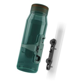 FIDLOCK Twist Bottle 700ml/24oz Life + Base Systems | New Leak-Proof, Self-Sealing Bottle Cap | Bike Water Bottle Holder with No Screws & Attached Bottle | Green
