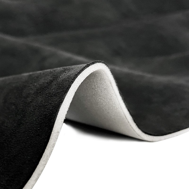 96“ × 60“ Black Car Suede Headliner Fabric with Foam