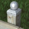 [FIXINGS DIRECT] 2x Metal Fence Post Cap (Decorative Post Cap)