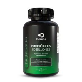 Suplementos Domos - 80 Billones Probióticos - Inulina De Agave - 5 Cepas -120 Cápsulas