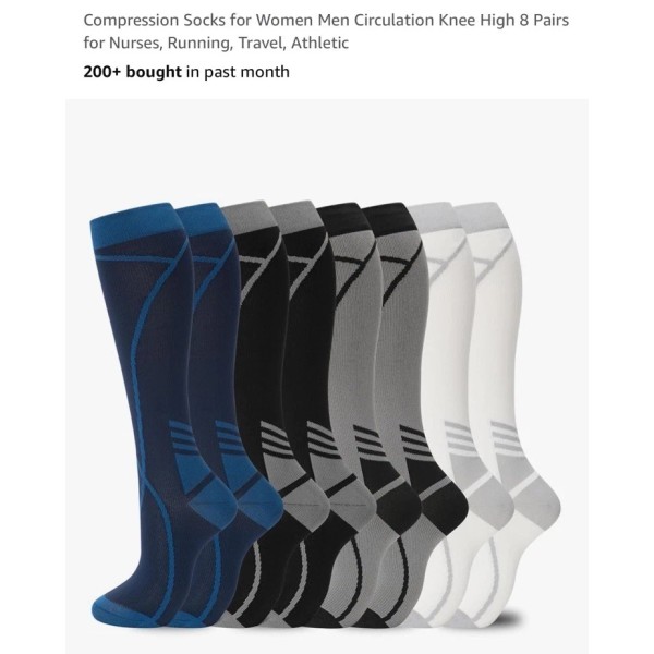 Does Not Apply Compression Socks for Women Men Large-X-Large 02-8