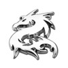3D Car Stickers And Decals Motorcycle Metal Emblem, Dragon, Silver