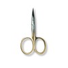 VIDA GOODS Nail Scissors 9cm Gold Handle Pointed Curved Scissors