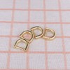 Healifty 4 Pieces Alloy D Ring Setting Bag Ring Semicircular