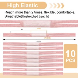 Elasticated Nose Bandage, Nasal Dressing Holder, Individually Wrapped for Post-Surgery Rhinoplasty & Septoplasty Recovery, External Breathable Nose Cover with High Absorption (10 Pcs, Pink)