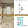 Alise Glass Shower Door Hinges, 90 Degree Hinges for Bathroom