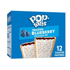Pop-Tarts Toaster Pastries, Breakfast Foods, Kids Snacks, Frosted Blueberry, 20.3oz Box (12 Pop-Tarts)