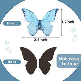 Nezyo 24 Pieces Magnetic Bookmarks Cute Magnet Page Markers Foldable Page Clip for Students Reading Stationery Supplies Office Presents(Butterfly)