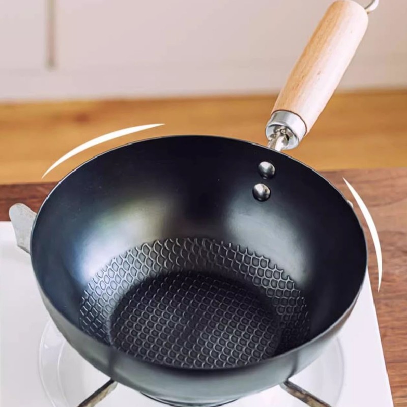 Frying Pan Even Heating Smooth Coating Multifunctional Iron Pot with