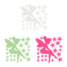 Felimoa Glow in the Dark Stickers, Night Glowing Stickers, Fairy Stars, Interior Decoration, Set of 3 Colors
