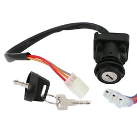 Tektall Ignition Key Switch For Suzuki Quadsport Z250 LTZ250 2x4 ATV Replace Part No. 37110-07G00, 37110-05G00, 37110-09F00, 3-Pin Connector