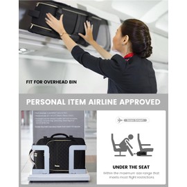 LOVEVOOK Carry on Backpack, 40L Travel Backpack for Women Airline Approved,Luggage Business Weekender Overnight Daypack as Personal Item fit for 17.3 inch Laptop,Black