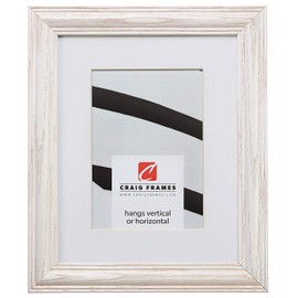 Craig Frames Wiltshire 440, 24 x 36 Inch Whitewash Picture Frame Matted to Display a 20 x 30 Inch Photo