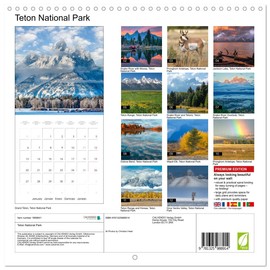 Teton National Park (Wall Calendar 2025 12" x 24" / 30 x 60 cm (open)) CALVENDO 12 Month Wall Calendar