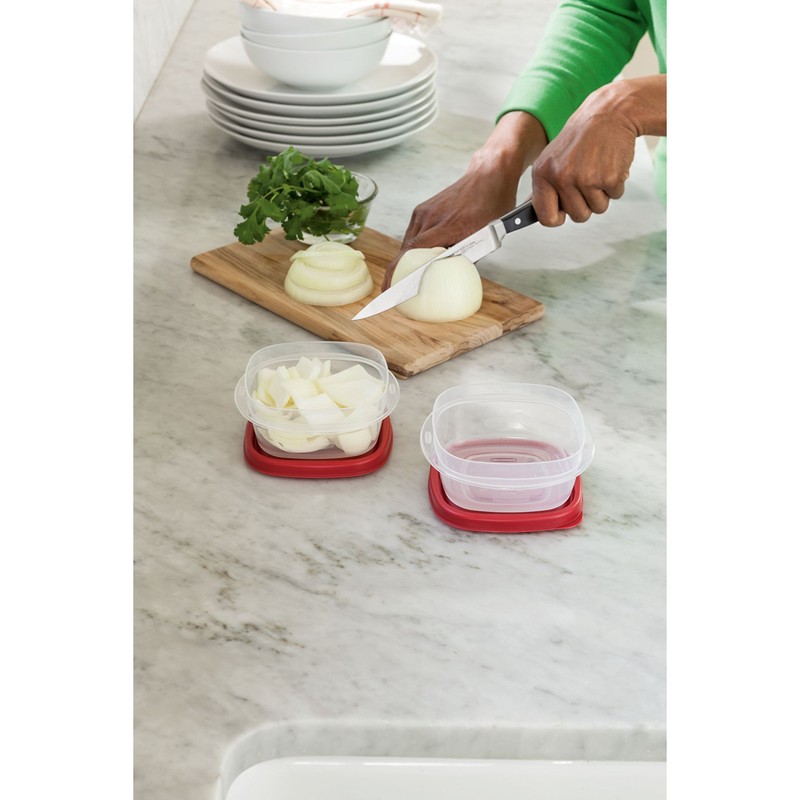 Rubbermaid Easy Find Lids Food Storage Containers, 1.25 Cup, Racer