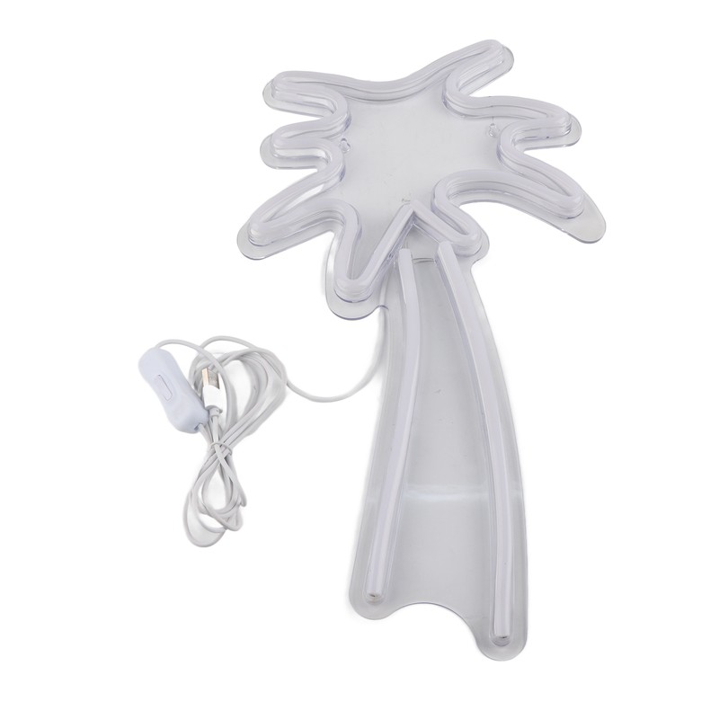 LED Neon Sign Light Coconut Tree Shape Wall Hanging USB