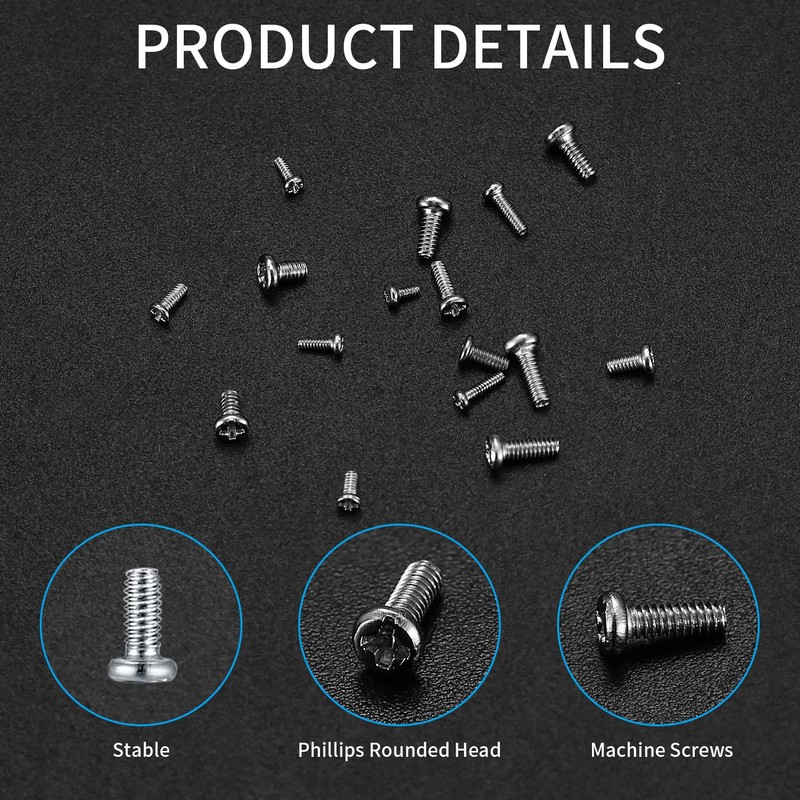 woshilaoDS 800Pcs Tiny Screws for Electronics, Micro Small Pan Head