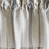 CHF McKenzie Striped Window Kitchen Curtain Valance, Rod Pocket, 58W