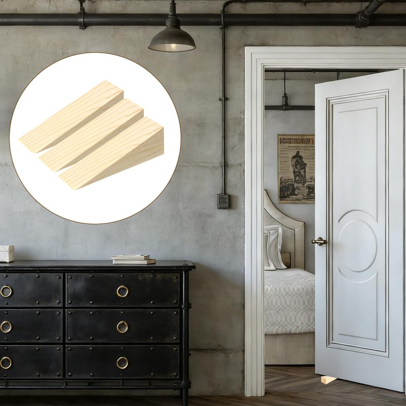 6 PCS Wood Wedge Door Wedge Stopper Wooden Shims Non