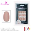 False Nails by Bling Art Beige Matte Oval Medium Fake