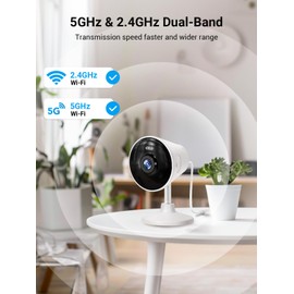 5G & 2.4G Indoor/Outdoor Security Camera for Home, Baby/Elder/Dog/Pet Camera with Phone App, WiFi Camera w/Spotlight Color Night Vision 2-Way Audio