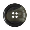 12 Pack Green 15mm Round Faux Horn Plastic Buttons with