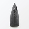 MUJI 84473883 Wrinkle Nylon Pouch with Gusset, Dark Gray, M,