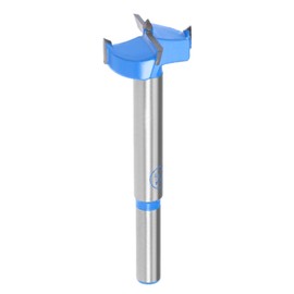 uxcell Forstner Drill Bits 24mm, Tungsten Carbide Wood Hole Saw Auger Opener, Woodworking Hinge Hole Drilling Boring Bit Cutter (Blue, Gray)