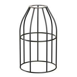 ledscom.de Cage Lampshade, Black, 122 mm Diameter, Decoration, Basket, Replacement, Vintage, Retro, Retro Lampshade, Replacement Shade, Kaefig, Industrial, Wire, Grid, Industrial, Metal