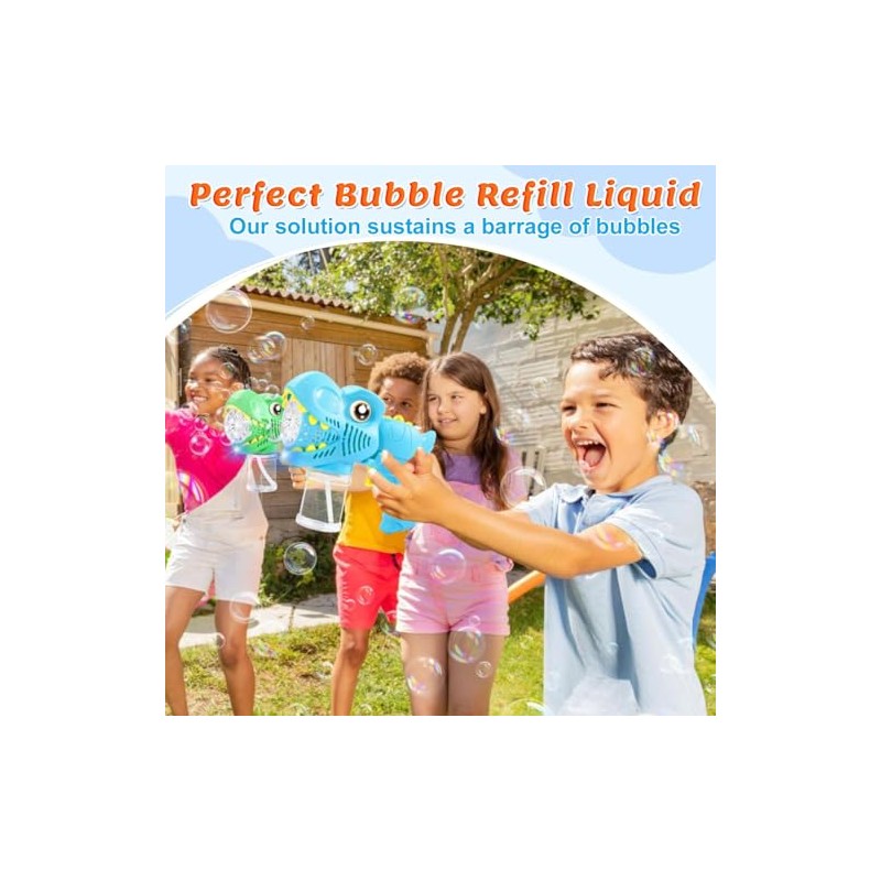 Yunaking Bubbles Solution Concentrated 64oz (Makes 5 Gallons), Non-Toxic Bubbles