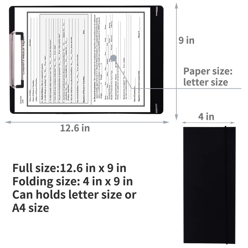 Dixver 2 Packs Foldable Nursing Clipboard, Medical Edition Cheat Sheets,