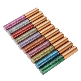 Delineador Ojos Oro Brilloso Líquido,Delineador de Ojos Metálico Brillante de 10 Colores