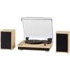 Crosley CR6043A-NA Brio Bluetooth Turntable Shelf System with Included Speakers,