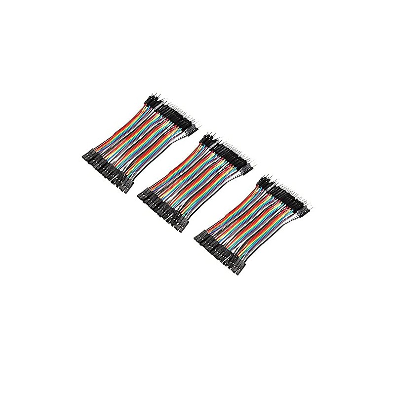 Aihasd 3pcs 120P 10 cm Male-Female Jumper Wire Cable Jumper