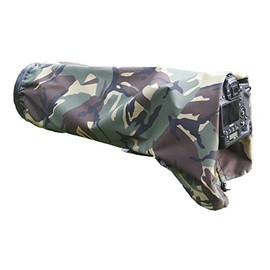 Rainsleeve cover for camera lenses. Extra Large size in army DPM pattern material. Approx LENGTH SIZE is 82 CM.