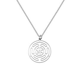 CENWA Wheel of Hecate Necklace Strophalos of Hekate Pure Stainless Steel Charm Pendant and Snake Chain Gift (Wheel of Hecate-N)
