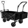 Happbuy Extra Large Collapsible Garden Cart with Removable Canopy, Folding