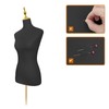 EaseHome Mannequin Body Female Mannequin Torso,Height Adjustable Black Leather Dress