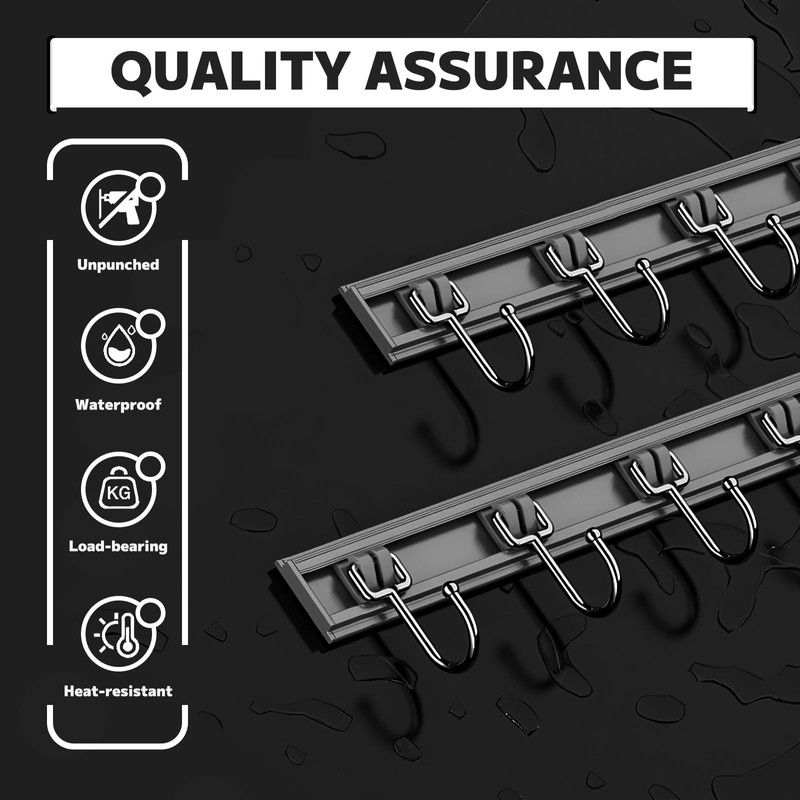 SNOMEL Adjustable Towel Racks for Bathroom, Over The Door Towel