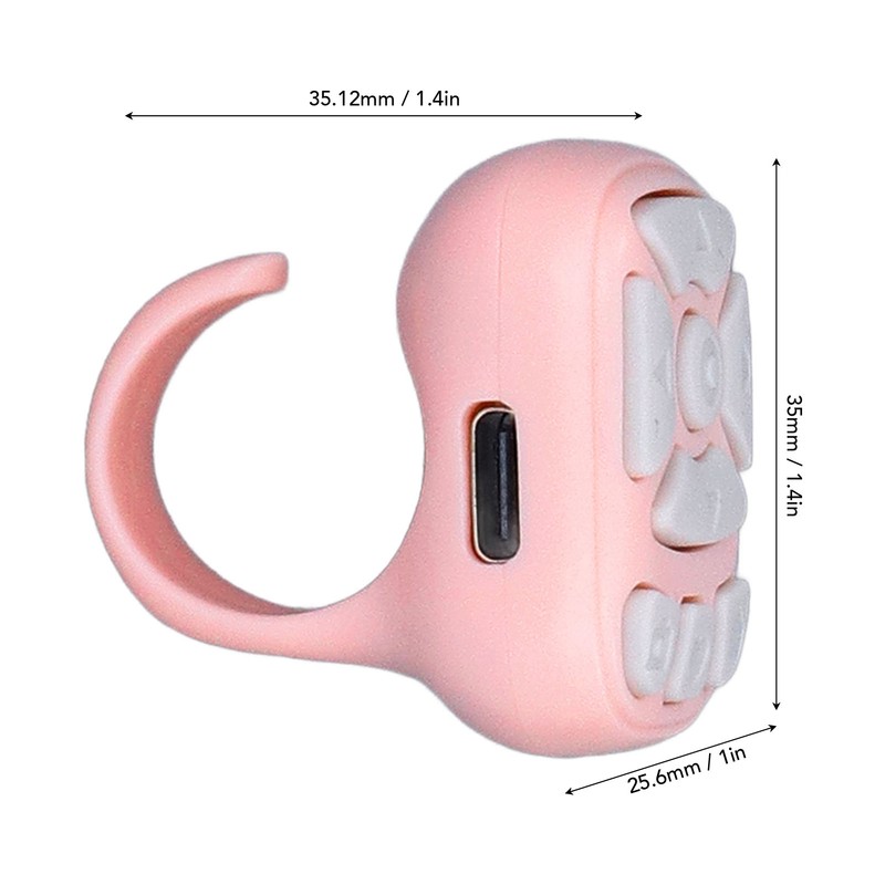 Bluetooth Remote Control Scrolling Ring Wireless Page Turner Fingertip Scrolling