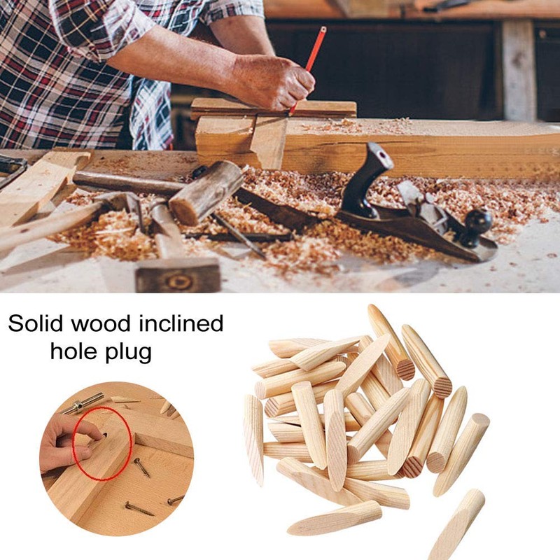 Pocket Hole Plugs, 50PCS Drilling Pocket Hole Plug with Storage