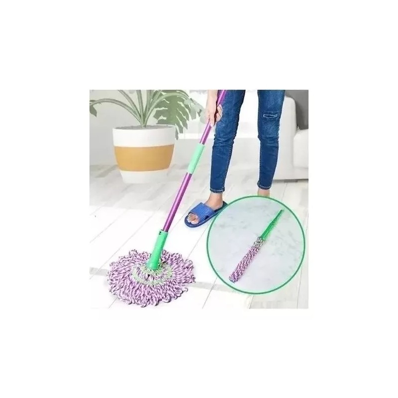 ML 3 Trapeadores Mágicos Auto Exprimibles Retráctil Giratorios