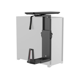 Mount-It! CPU Under Desk Mount Bracket Rack, Adjustable Computer Tower Desk Mount with Sliding Track, 33 lbs Capacity, Black