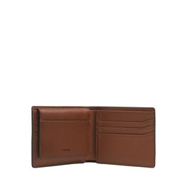Fossil Men's Huntington bi-fold Wallet, Brown, Small