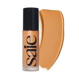 Saie Glowy Super Skin Tint Liquid Foundation - Weightless + Dewy Foundation with Lightweight Medium Coverage - Hydrating Face Makeup + Skin Care Serum Hybrid with Hyaluronic Acid - Shade 23 (1.01 oz)