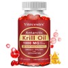 Antarctic Krill Oil Capsules 1000mg Rich in Omega-3 EPA DHA Astaxanthin Supports Joints Skin Brain Immune System and Cardiovascular Health Non-GMO, 2 Count, 120 Tablets / 남극 크릴 오일 캡슐 1000mg 오메가-3 EPA DHA 아스타잔틴이 풍부 관절 피부 뇌 면역 체계 및 심혈관 건강 지원 non-GMO, 2개, 120정