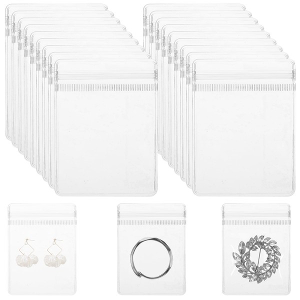 20Pcs Small Plastic Bags for Jewelry Bags Clear Plastic Jewelry