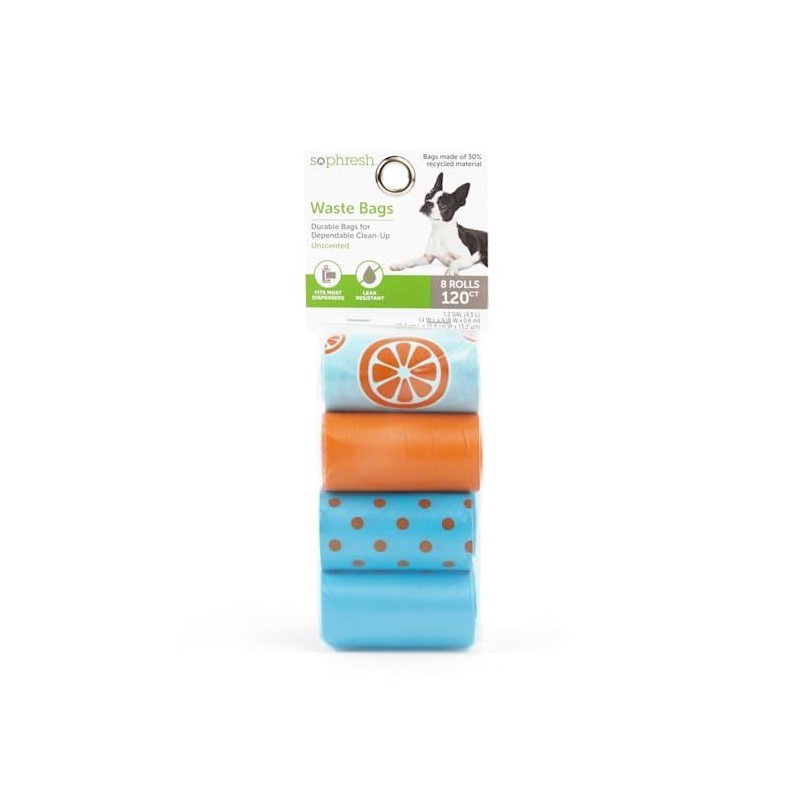 So Phresh - Bolsas de basura para perros, color naranja