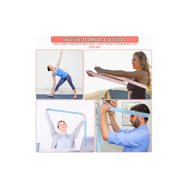 CEILIWEN - Correa elástica de yoga con bucles, correas elásticas