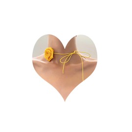 Atentuyi Boho Pink Rose Choker Necklace Floral Choker Pink Flower Choker Wedding Bride Bridesmaids Hand Flower Pink Flower Necklace Long Wrap Bow Velvet Necklace Jewellery for Women Teens Girls